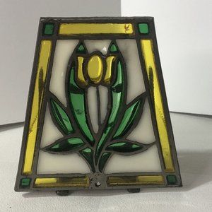 stained glass tulip cast iron sun catcher Stand